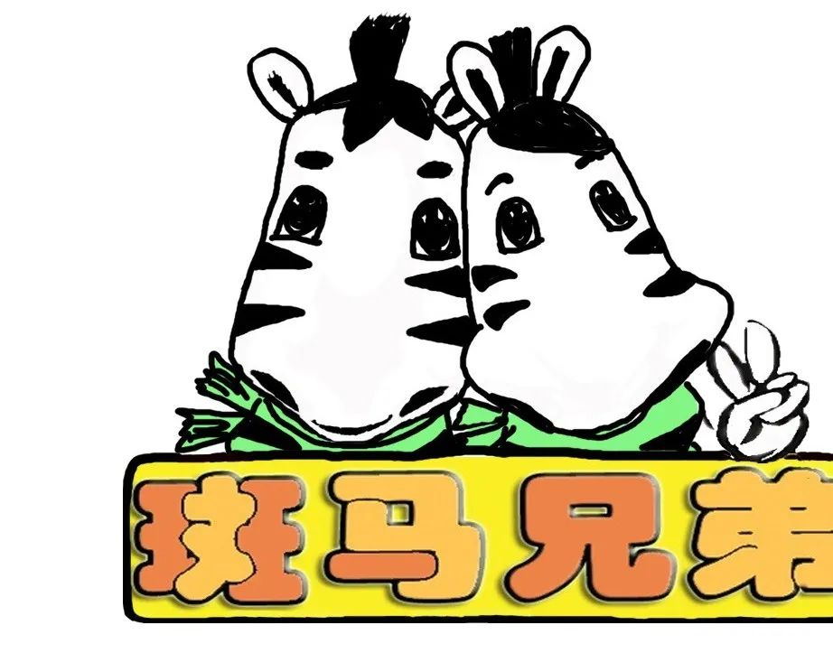 2017年年初简笔画版的斑马兄弟logo